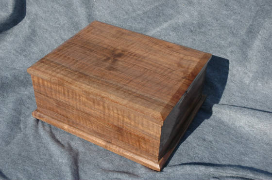 keepsake box with drawer black walnut top front