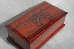 custom exotic cocobolo wood box with inlay pontifical council for culture adult stem cell research award 2