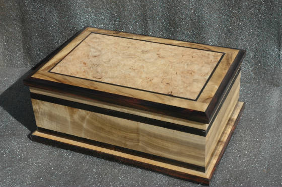 myrtle burl ebony decroative memory box top front